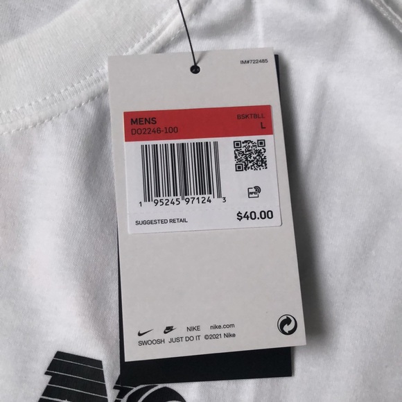 NWT NIKE BASKETBALL SHIRT. Large and extra large. No offers. - Picture 4 of 6